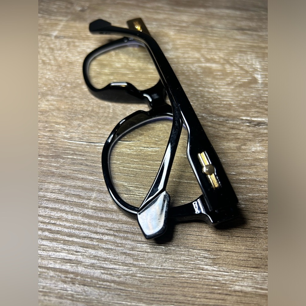 SHEIN Black Square Blue Light Frame Eyeglasses